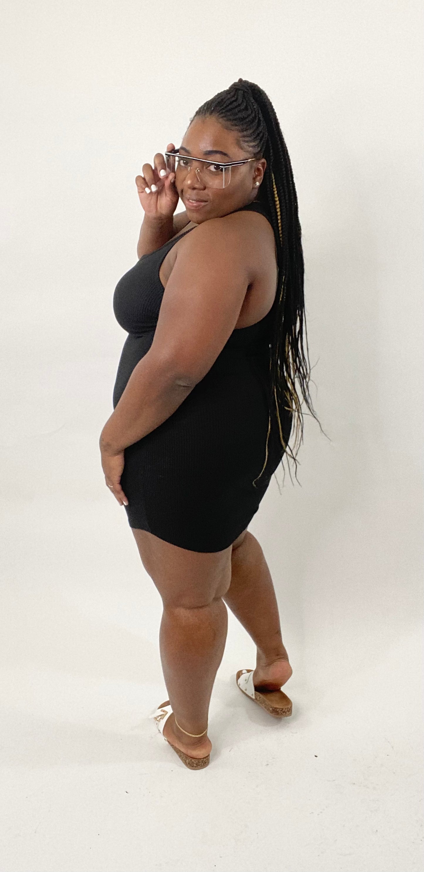Split Neck Mini T-Shirt Dress