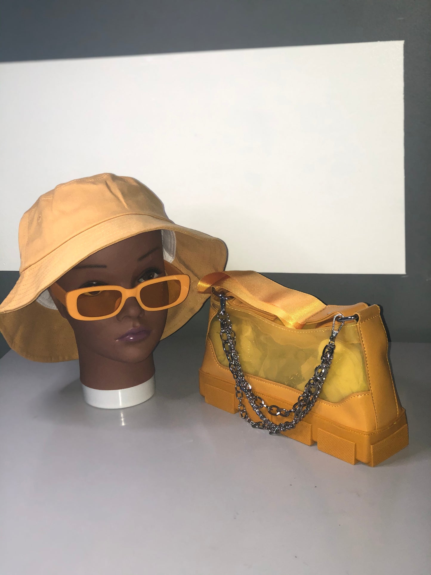 Boss Up Set limited edition PVC bag, bucket hat and UV400 sunglasses