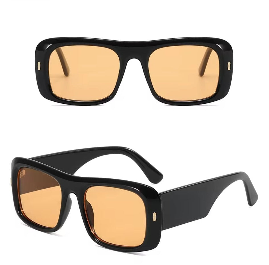 DM low-profile slim sunglasses in pink with UV protection lenses